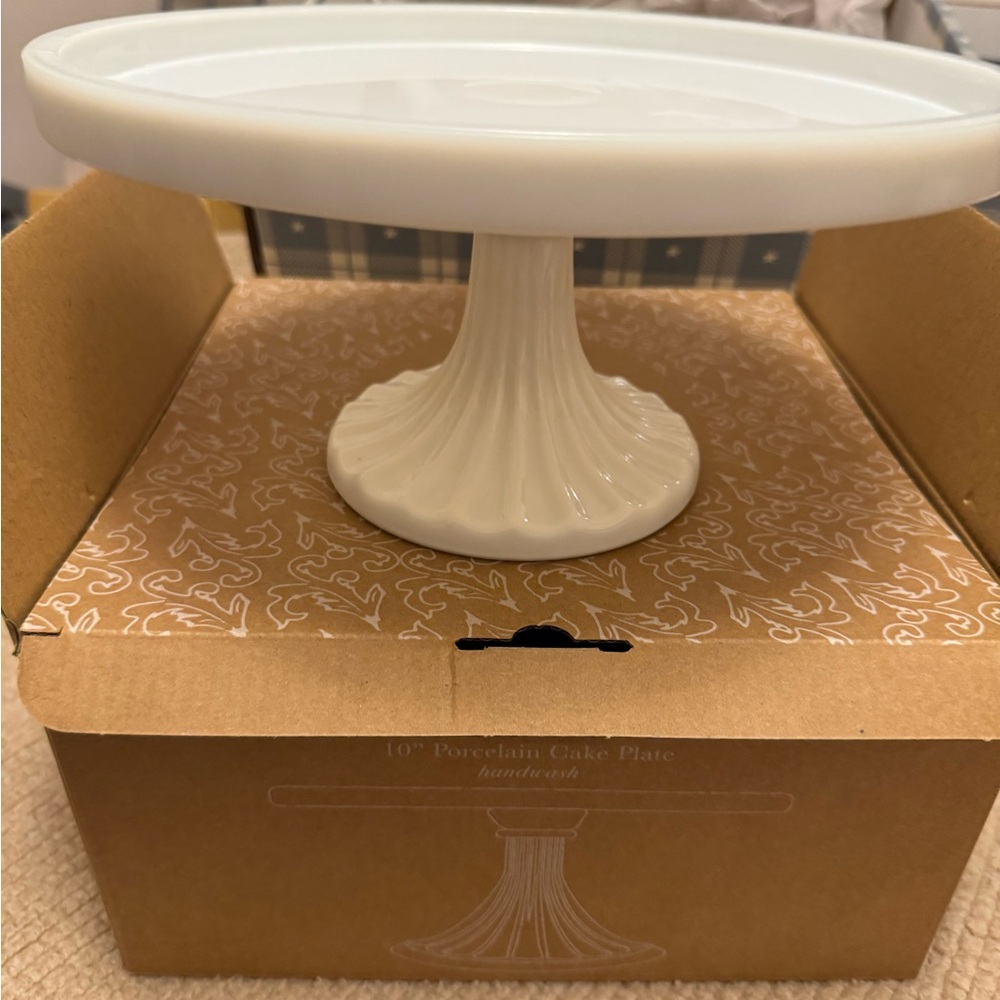 White Porcelain Cake Plate